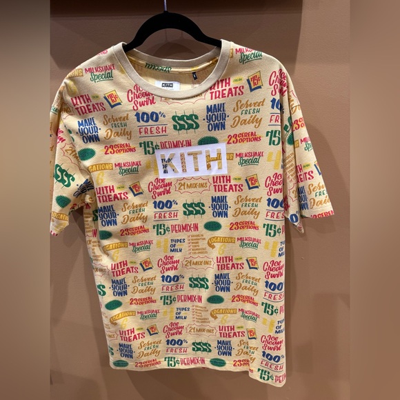 Kith Other - Kith Treats Circular Tee men’s medium yellow box logo Streetware Rare Find !